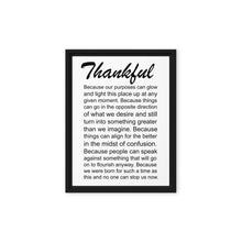 Thankful Series. Framed Canvas