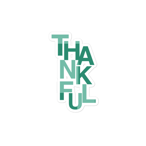 Thankful. Bubble-free stickers